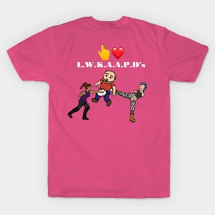 I love ladies who kick ass and punch dicks for dark background T-Shirt